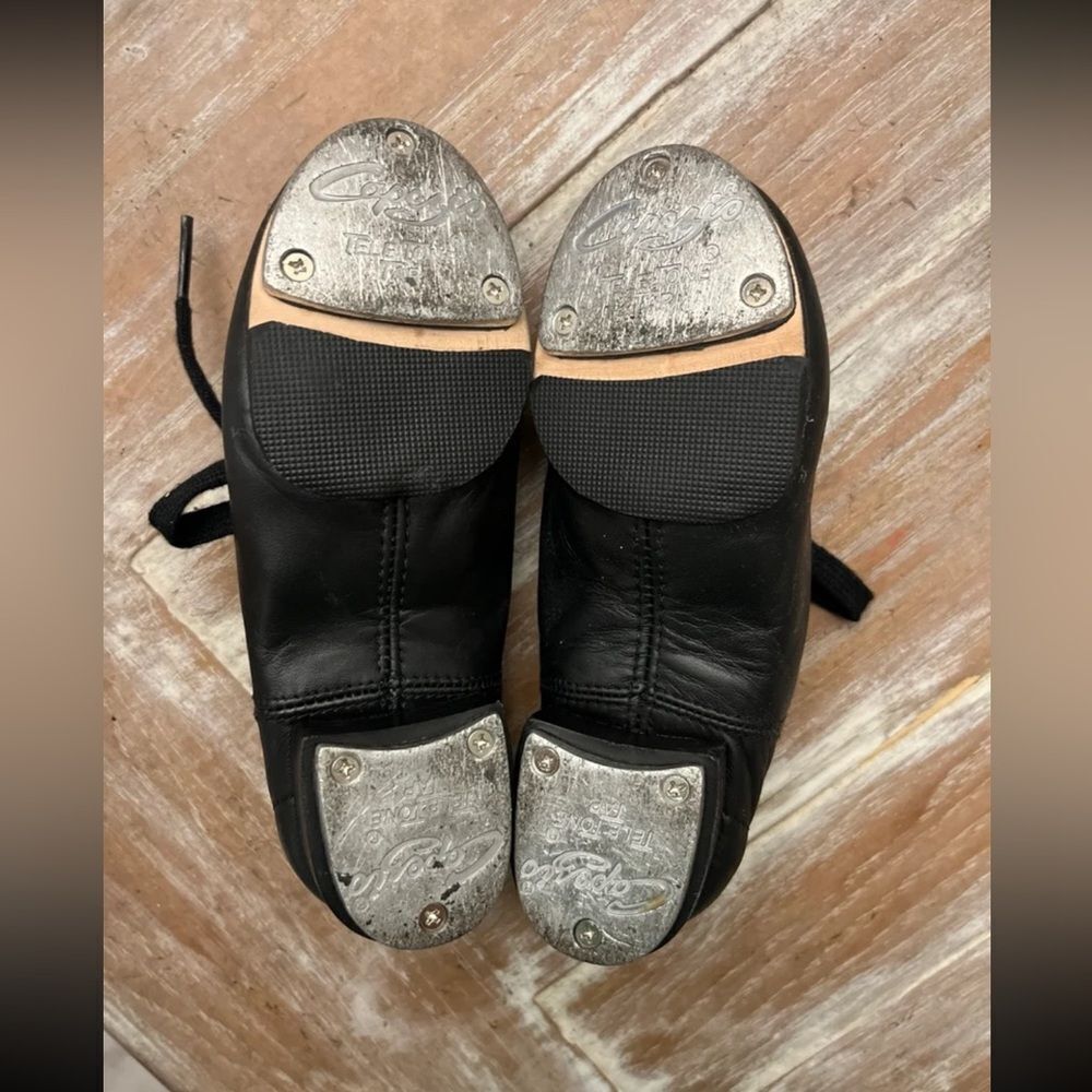 Capezio FLEX MASTR Split Sole Leather TAP SHOE Black- CHILD CG16C Size 13 - Picture 8 of 9